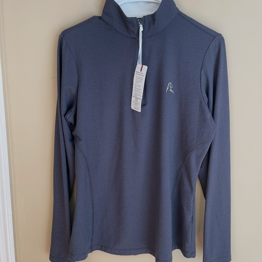 Rhoback Women’s Q-Zip Long Sleeve Pullover - Navy Blue Medium NWT